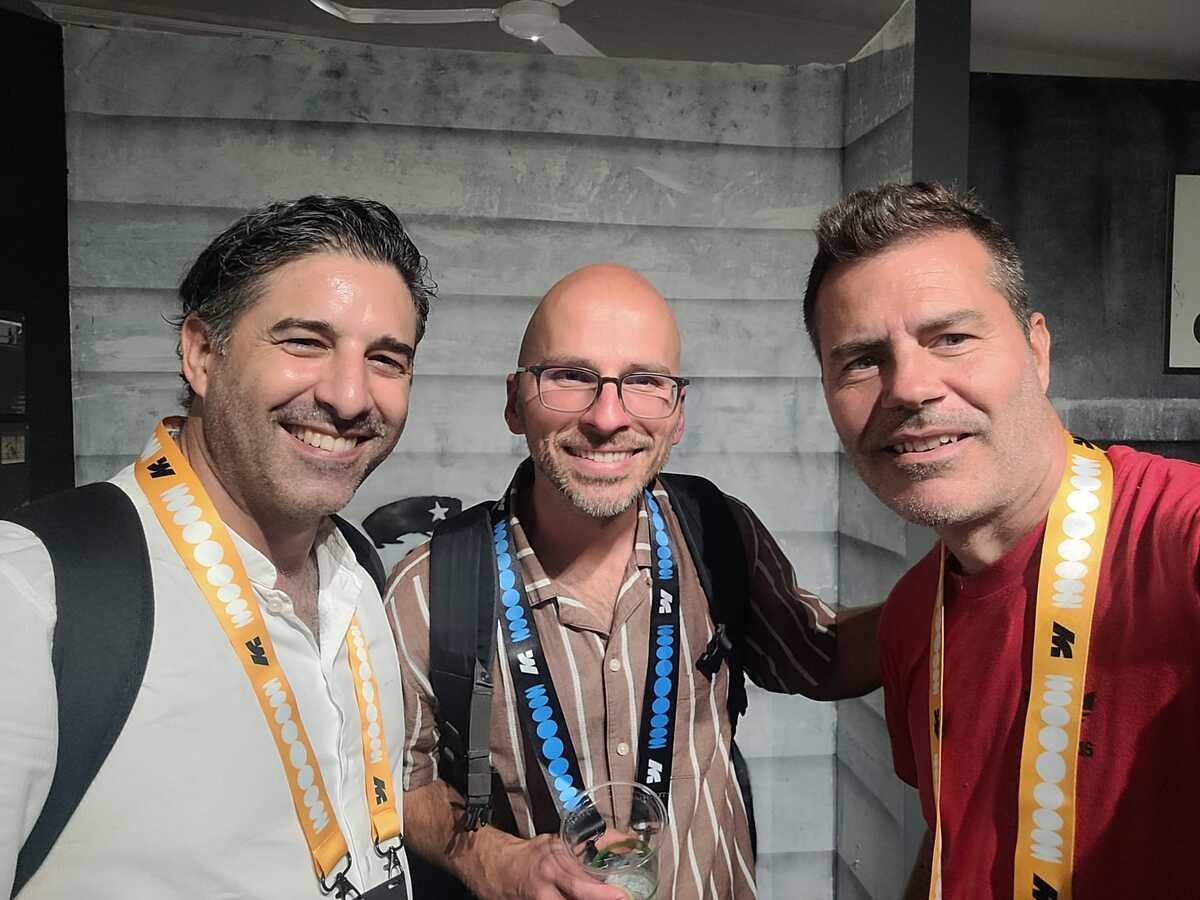 Posing with Sergie Magdalin, Webflow Co-Founder